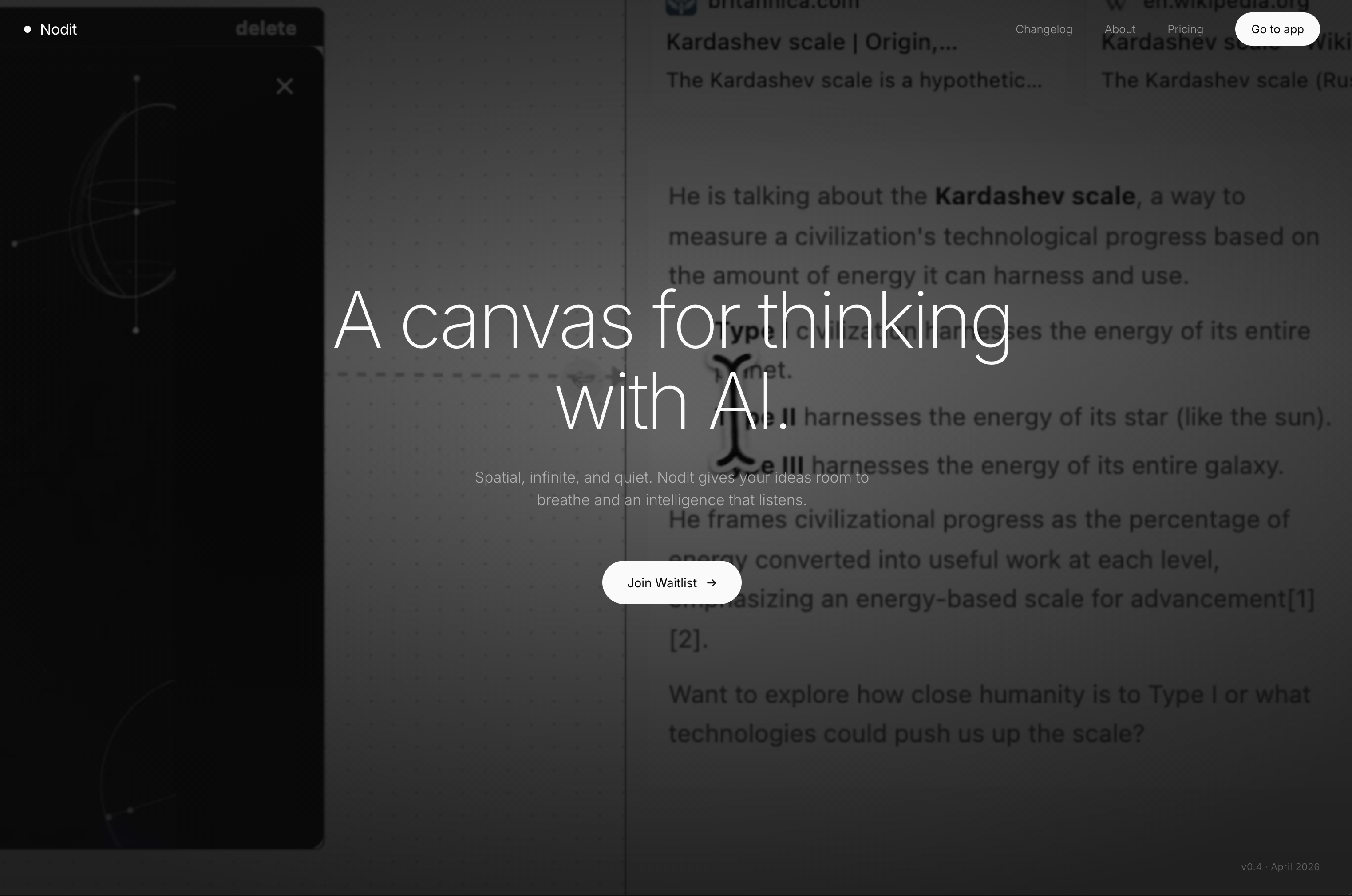 Nodit Fall Nodit — A canvas for thinking with AI